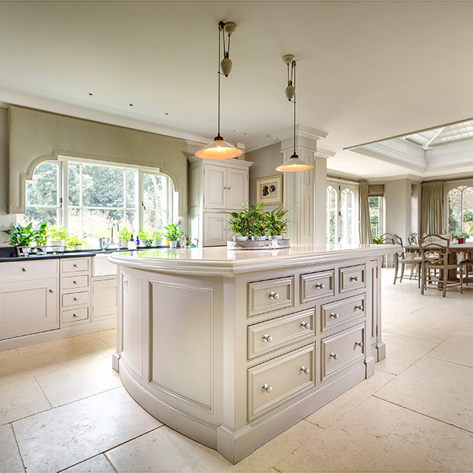 view of kitchen with island dresser