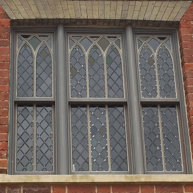 front view custom gothic sash window